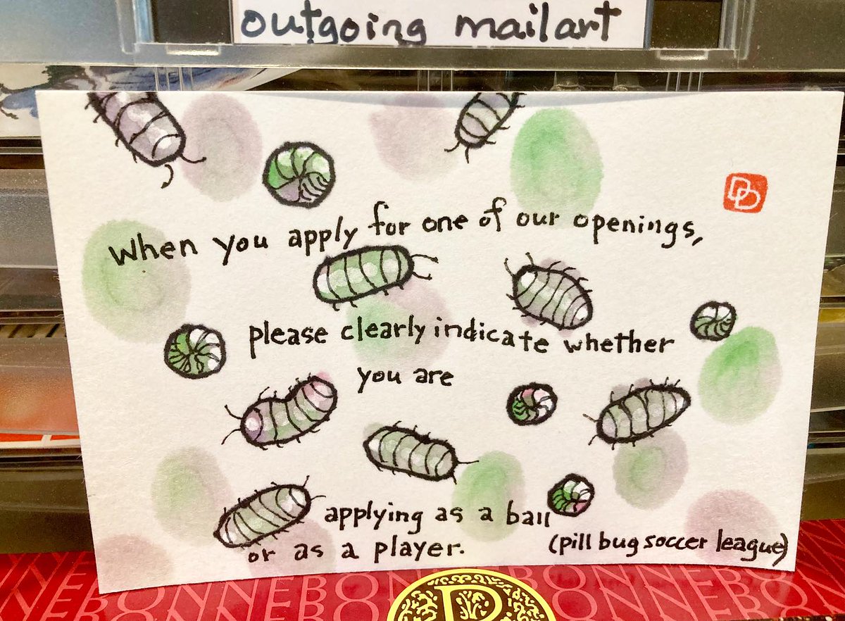 #etegami #mailart #illustratedpostcard #pillbug #soccer