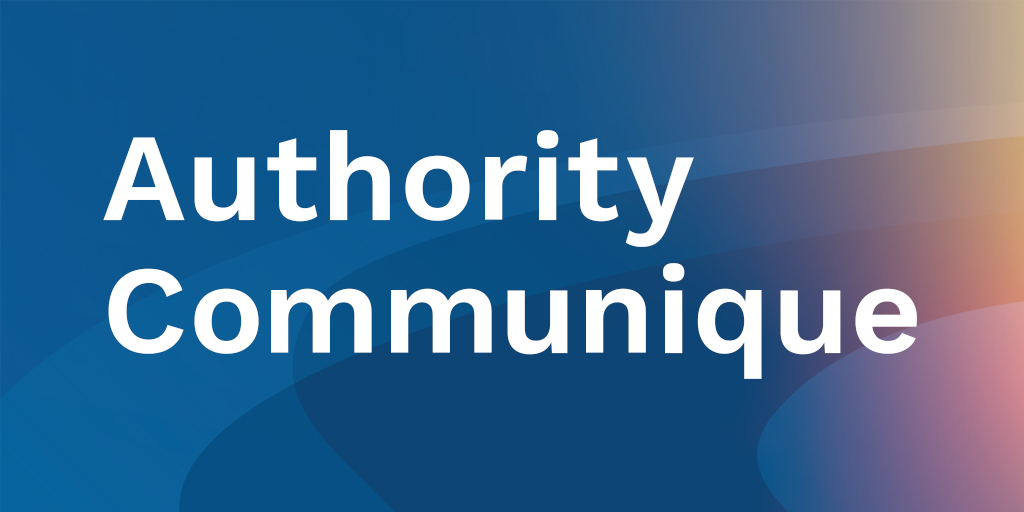 The Authority met on 6 and 7 November. Find out more in the November Communique.

📑ow.ly/Fw5g50Xp5yP
