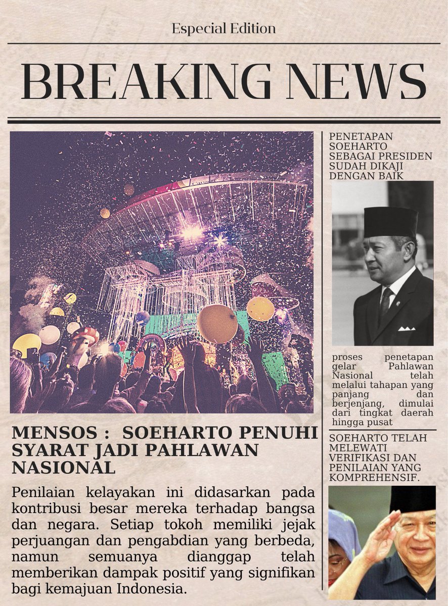 iamvsmymind's tweet photo. Dari program swasembada pangan, pembangunan infrastruktur, hingga stabilitas ekonomi nasional, kiprah Soeharto masih dikenang sebagai warisan besar bangsa. #GelarPahlawanUntukSoeharto https://t.co/PSsgLqY0Fc