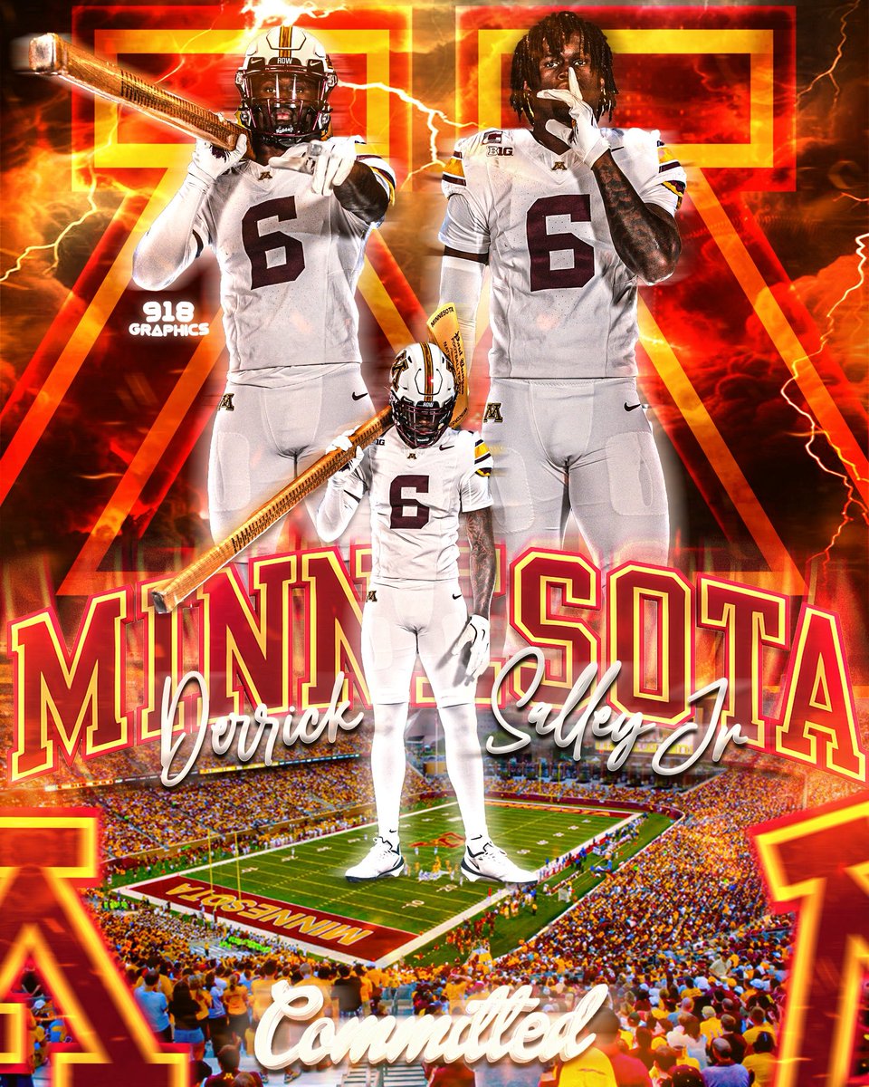 6’4 WR (<a href="/DerrickSalleyj1/">Derrick Salley jr</a> ) has committed to MINNESOTA!!!

He is ranked at the #4 player in JUCO!

#gophers #gophers〽️ #skiumah 

〽️〽️〽️〽️〽️〽️〽️〽️〽️〽️