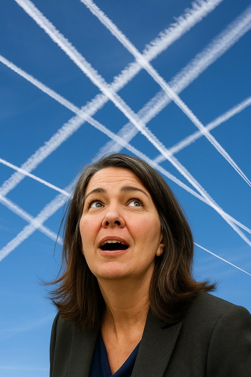 The Premier of Alberta — a grown adult with access to classified briefings — believes in chemtrails.

Not affordable housing.
Not healthcare.

Chemtrails.

Alberta deserves leadership grounded in reality, not conspiracy theories.
#abpoli #ableg #operationtotalrecall