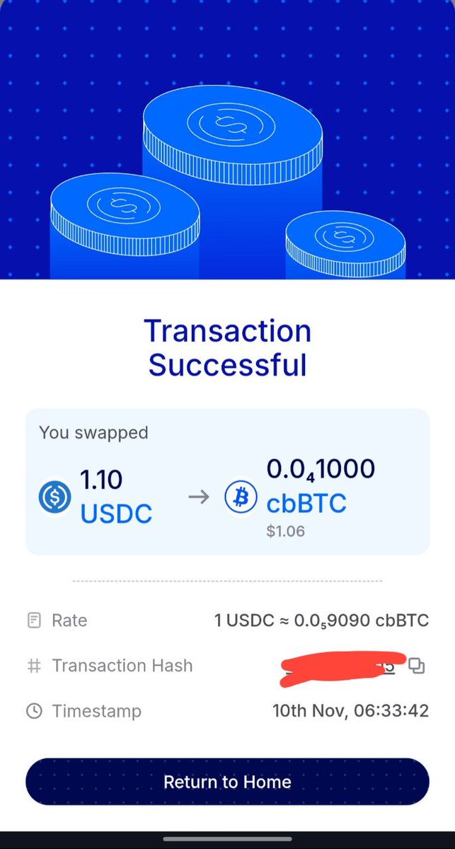 ZoNaveen's tweet image. Day 31 of SIP in cbBTC (BTC) , Using coins.me .

@coinsme_HQ @P2Pdotme

#SIP #coinsdotme #p2pdotme