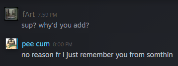 What does pee cum remember me from?