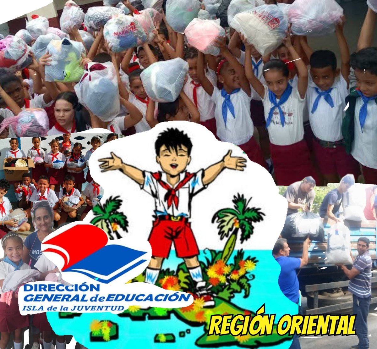 Para nuestros queridos hermanos de la región Oriental con todo nuestro amor y corazón. #NoMásBloqueo #100AñosConFidel <a href="/EducacionIJ/">Educación Isla de la Juventud</a> #SentirPinero #IslaDeLaJuventud <a href="/DiazCanelB/">Miguel Díaz-Canel Bermúdez</a>
<a href="/rlicea_mojena/">Ernesto Licea Mojena Secretario del PCC IJ</a> <a href="/EnaReyesTorre/">Ena Reyes Torres</a>  <a href="/naimatrujillob/">Naima Ariatne Trujillo Barreto</a> <a href="/lobaina_zu24189/">Zulima Lobaina</a>