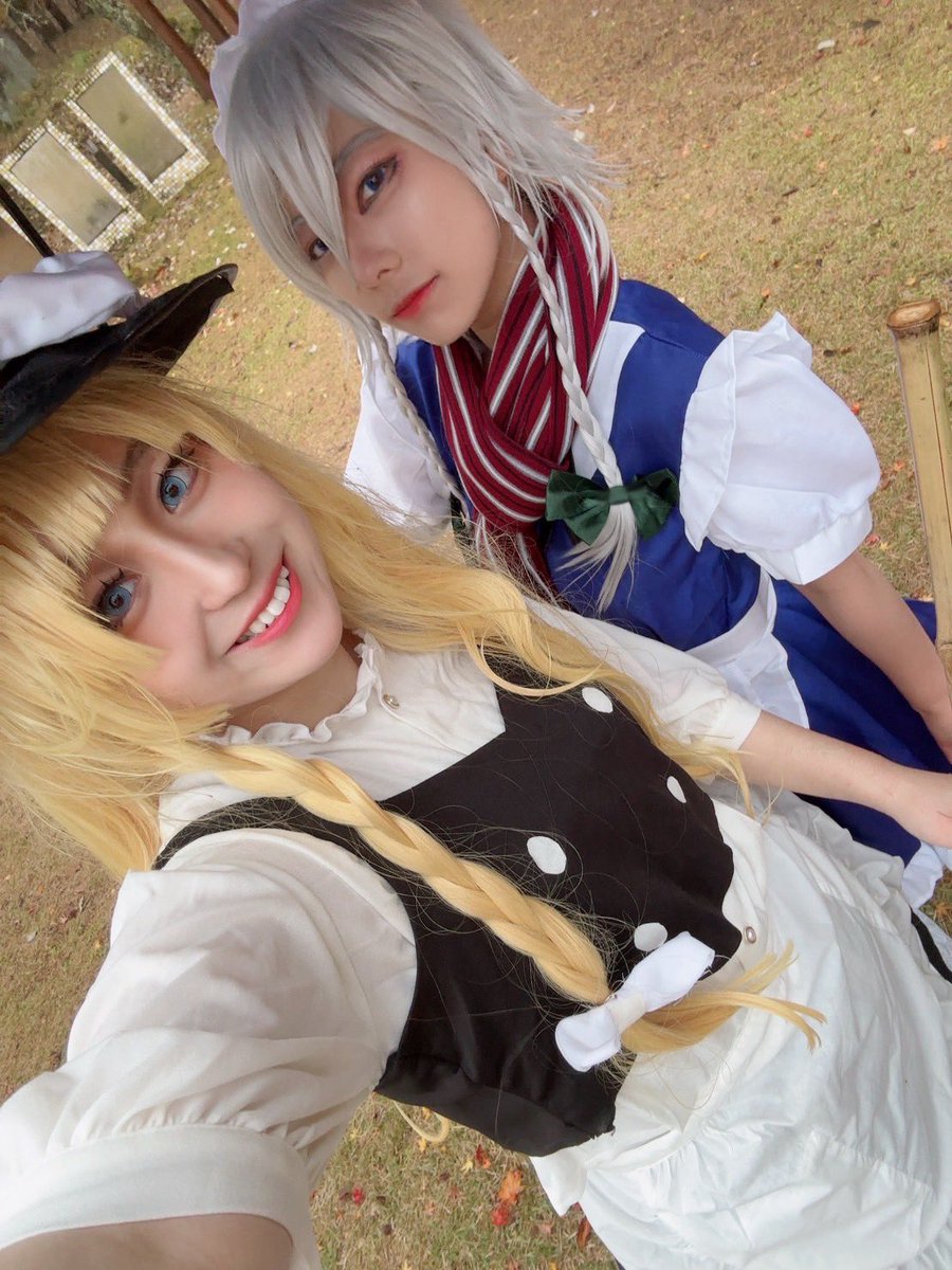 【⚠️コスプレ】
東方の人間組(？) で参加させて頂きました！すごく紅葉が綺麗でどこも写真映えして最高でした🍁
霊夢と咲夜とのツーショ📸