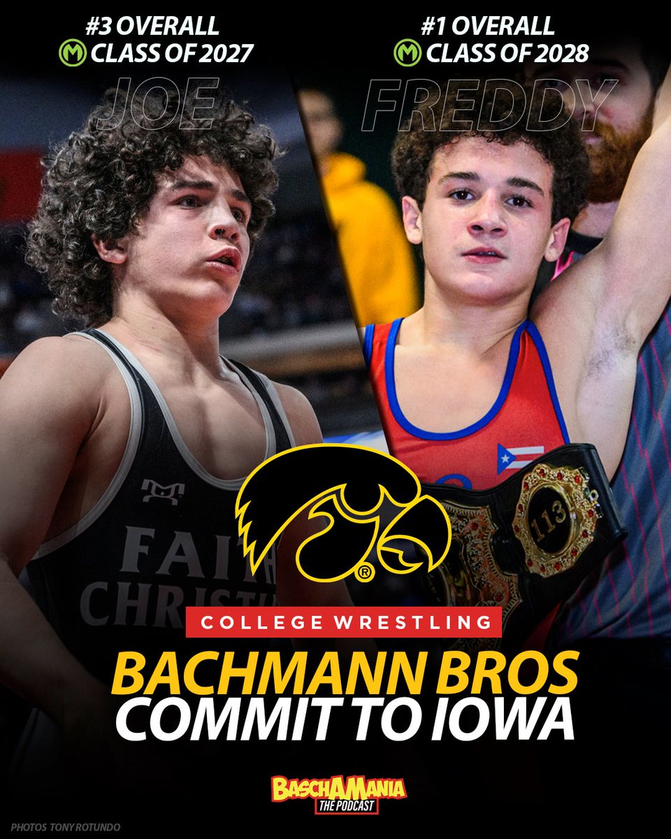COMMITMENTS: A huge pick-up for Iowa as they pick up Freddy &amp; Joey Bachmann! Freddy Bachmann is <a href="/MatScouts1/">MatScouts</a> #1 Overall Recruit in the Class of 2028, and his brother Joe is the #3 Overall in the Class of 2027. A huge get for the Hawkeyes!