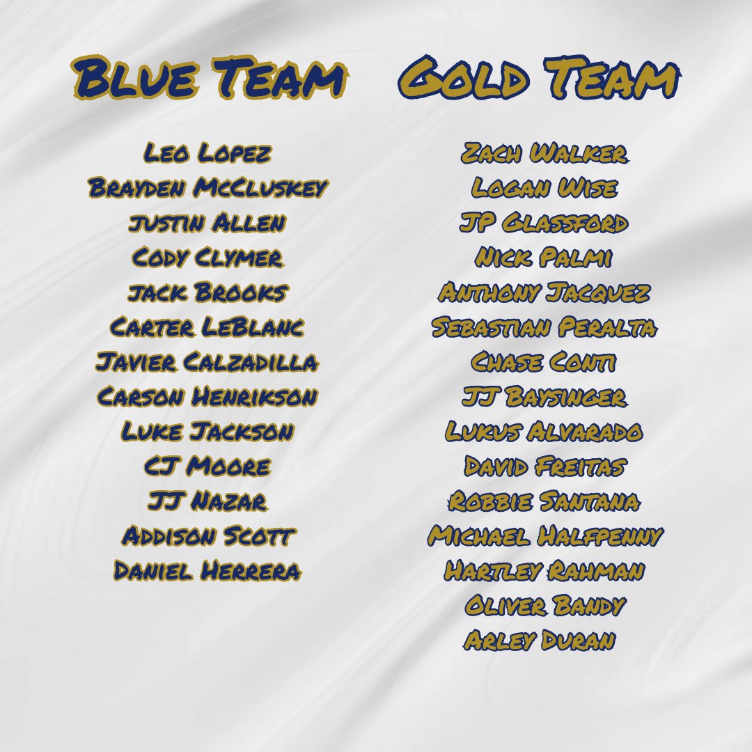 The 2025 Blue/Gold World Series Draft is complete! Blue team will be coached by <a href="/DrPerez621/">Daniel Perez</a> and Gold team will be coached by <a href="/will_tucker13/">Will Tucker</a> 

Game 1:
🗓️ Monday, November 10th, 2025
⌚️ 3:00 PM
📍 3102 N Himes Ave, Tampa, FL 33607

Starting Lineups will be posted in the morning!
