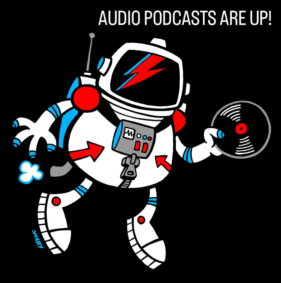 A lot goin' on... a Patreon push... a merch push... but our RECORD JUNKIES audio is finally up on Apple, Spotify, and what have you! You know... whetever you get your podcasts! So like, subscribe, and download now! podcasts.apple.com/us/podcast/the…