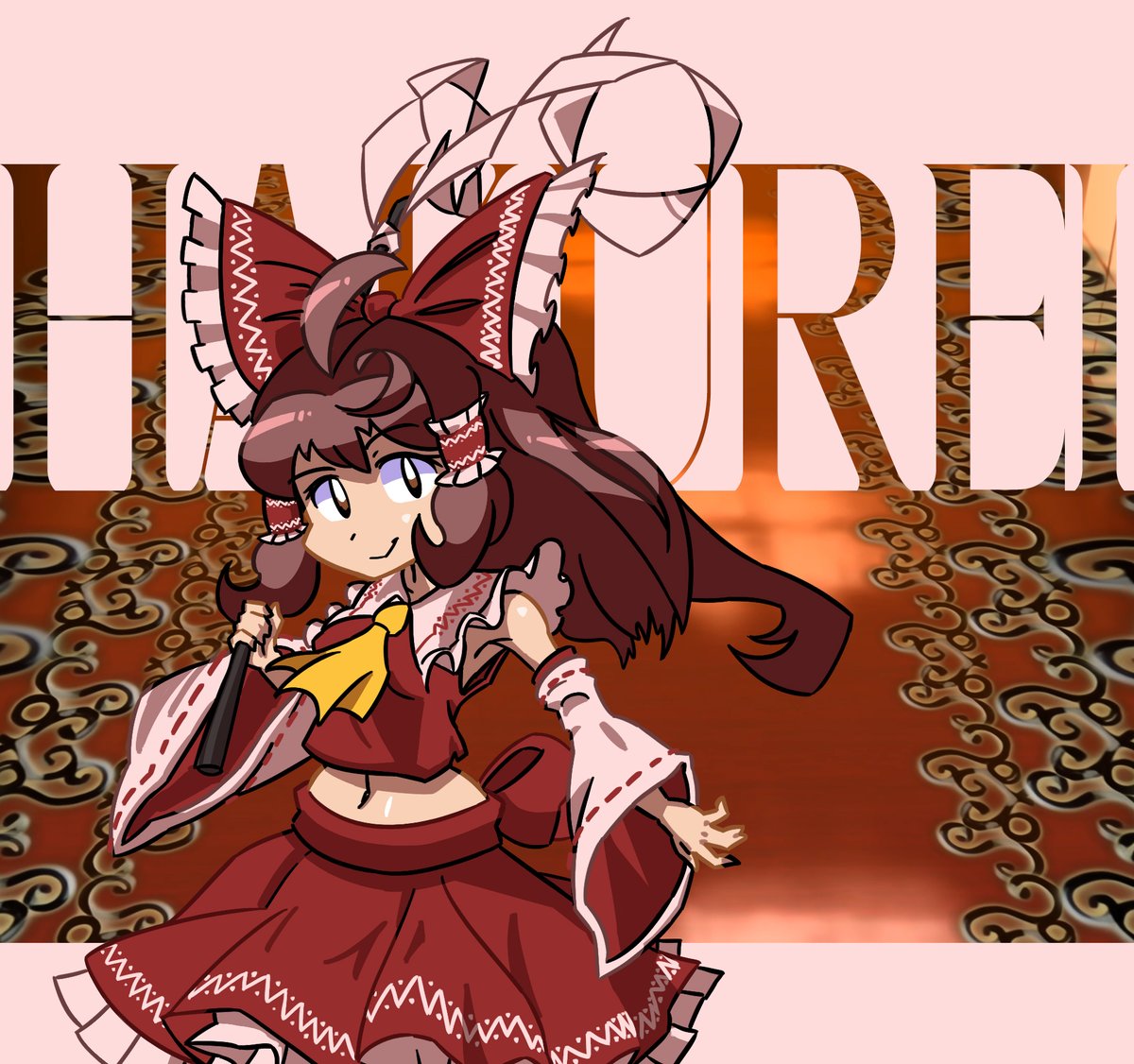 shantalexart's tweet image. didn&apos;t know what to draw today so i shantaefied reimu 😌

#Shantae #touhou #reimu