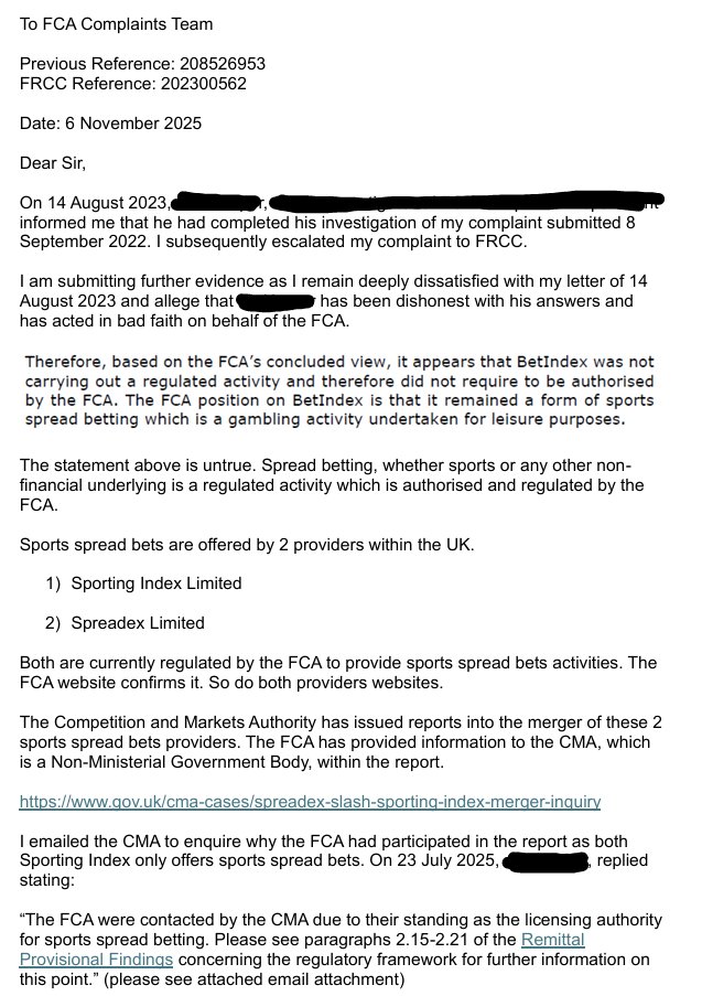 Zidave1's tweet image. In the interests of transparency here is my revised complaint letter to FCA - it is 7 pages long with supporting evidence that has been emailed to them this morning! Feel free to tag your MP to make them aware that the #footballindex scandal is still very much continuing!!