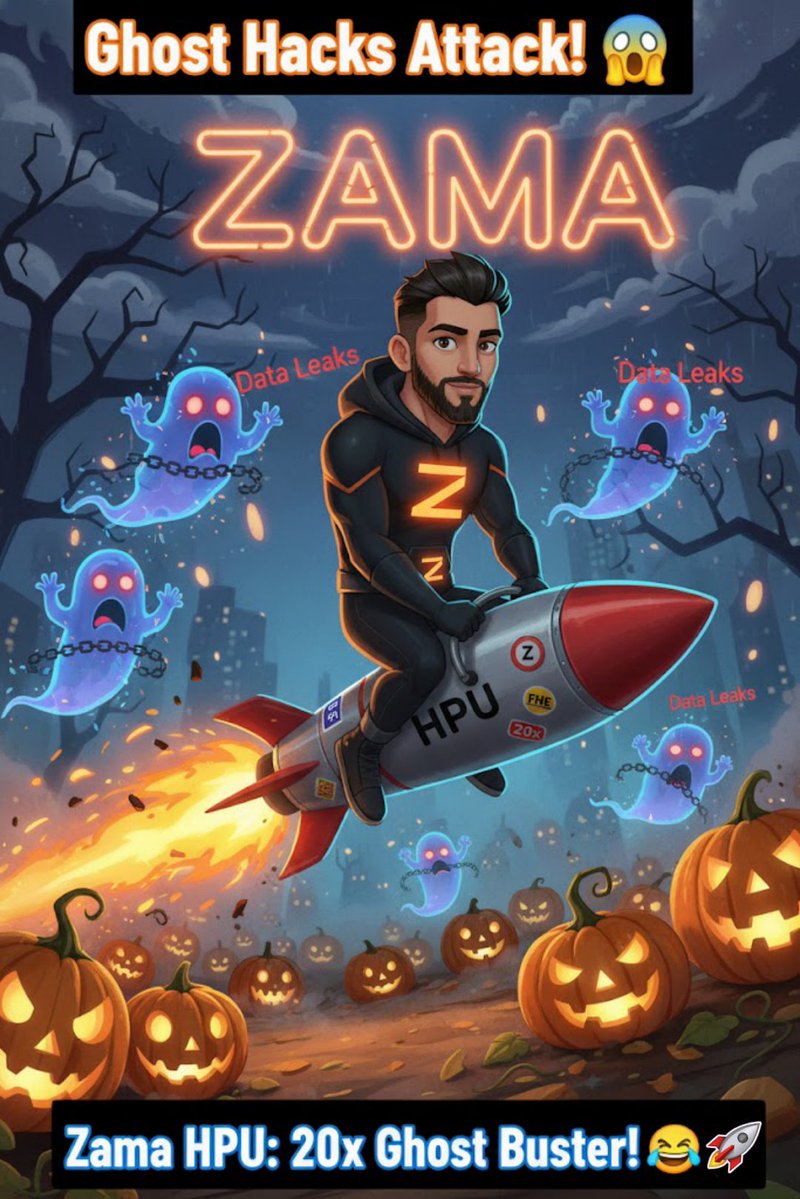Mhdirostmifx's tweet image. Ghost hackers leaking your data? 👻😱 @Mhdirostmifx + Zama HPU = 20x Ghost Buster! 🚀 FHE keeps it locked, HPU blasts &apos;em away! Your scariest data nightmare? Reply!  #ZamaCreatorProgram @zama