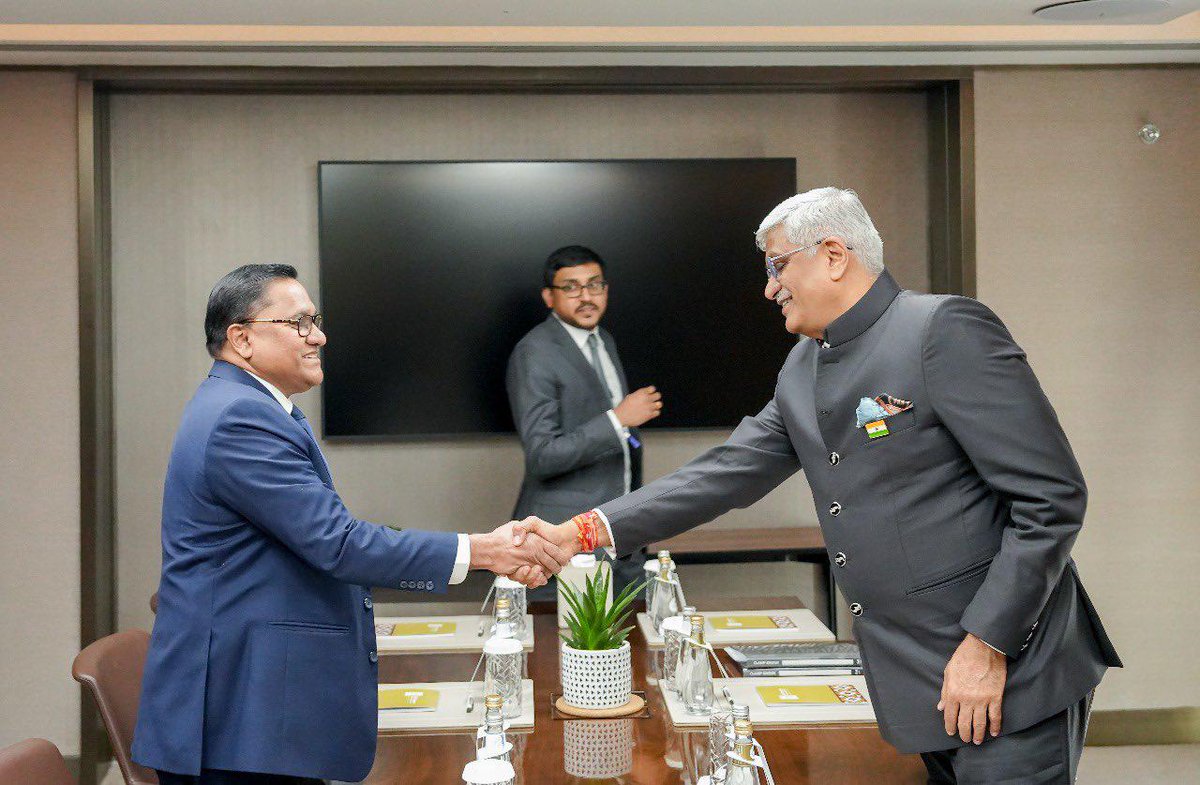 Met with H.E. Gajendra Singh Shekhawat (<a href="/gssjodhpur/">Gajendra Singh Shekhawat</a>), Minister of Culture and Tourism of India  on the sidelines of the UNWTO General Assembly in Riyadh. Our discussions focused on strengthening bilateral cooperation in tourism, including experiential, spiritual and MICE tourism.