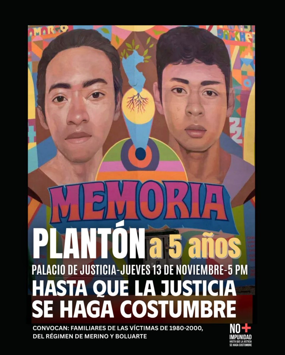 Les hacemos extensiva la invitación a la semana de Conmemoración del 14N, ya son 5 años desde que asesinaron a Inti mi hermano mellizo, hijo, sobrino, nieto, amigo, por él, por toda una población vulnerada, por todos los jóvenes asesinados en Lima y provincias,