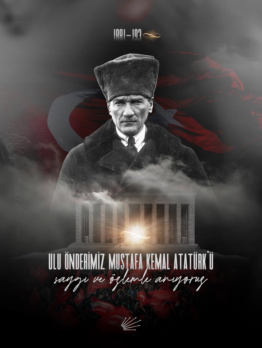 herkesicinCHP's tweet image. Hiç gitmedi ki… 
Işığı, fikirleri, hedefleri daima bizimle... 

Büyük önderimiz Gazi Mustafa Kemal Atatürk&apos;ü özlemle, saygı ve minnetle anıyoruz. 

En büyük iki eseri olan Cumhuriyet&apos;imizin ve partimizin yılmaz savunucularıyız. 

Ruhun şad olsun! #10Kasım 🖤
