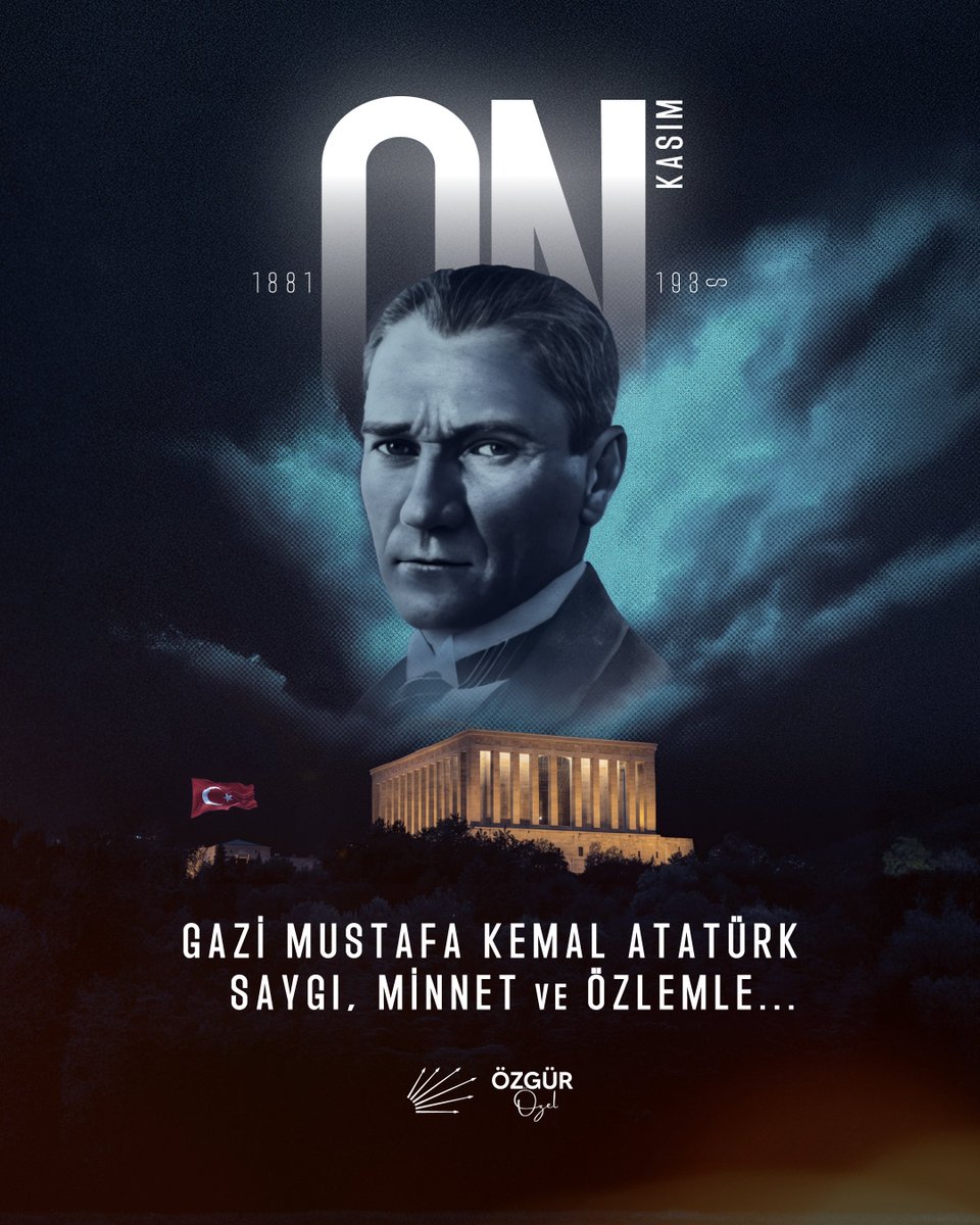 Atatürk’ü özlemek, bir ülkeyi özlemek gibi.
Aydınlığı, umudu, adaleti…

Cumhuriyetimizin kurucusu, bağımsızlığımızın mimarı, ebedi Önderimiz Gazi Mustafa Kemal Atatürk’ü aramızdan ayrılışının 87. yılında saygı ve minnetle anıyorum.

Her şey onunla başladı, arkasındaki halkla
