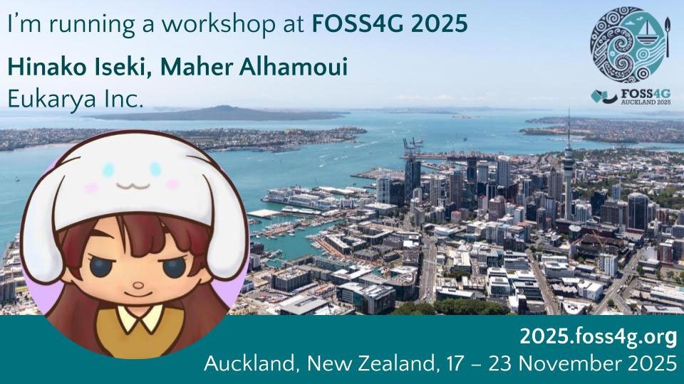eukaryaofficial's tweet image. 🇳🇿Eukarya will join #FOSS4G Auckland 2025 as Platinum sponsor!🏆
📅Nov 17 (Morning) - Re:Earth Visualizer + Re:Earth CMS Workshop
📅Nov 18 (Afternoon) - Re:Earth Flow Workshop
🎤More Re:Earth talks from Nov 19 onward!
We look forward to your participation!
#foss4g #reearth