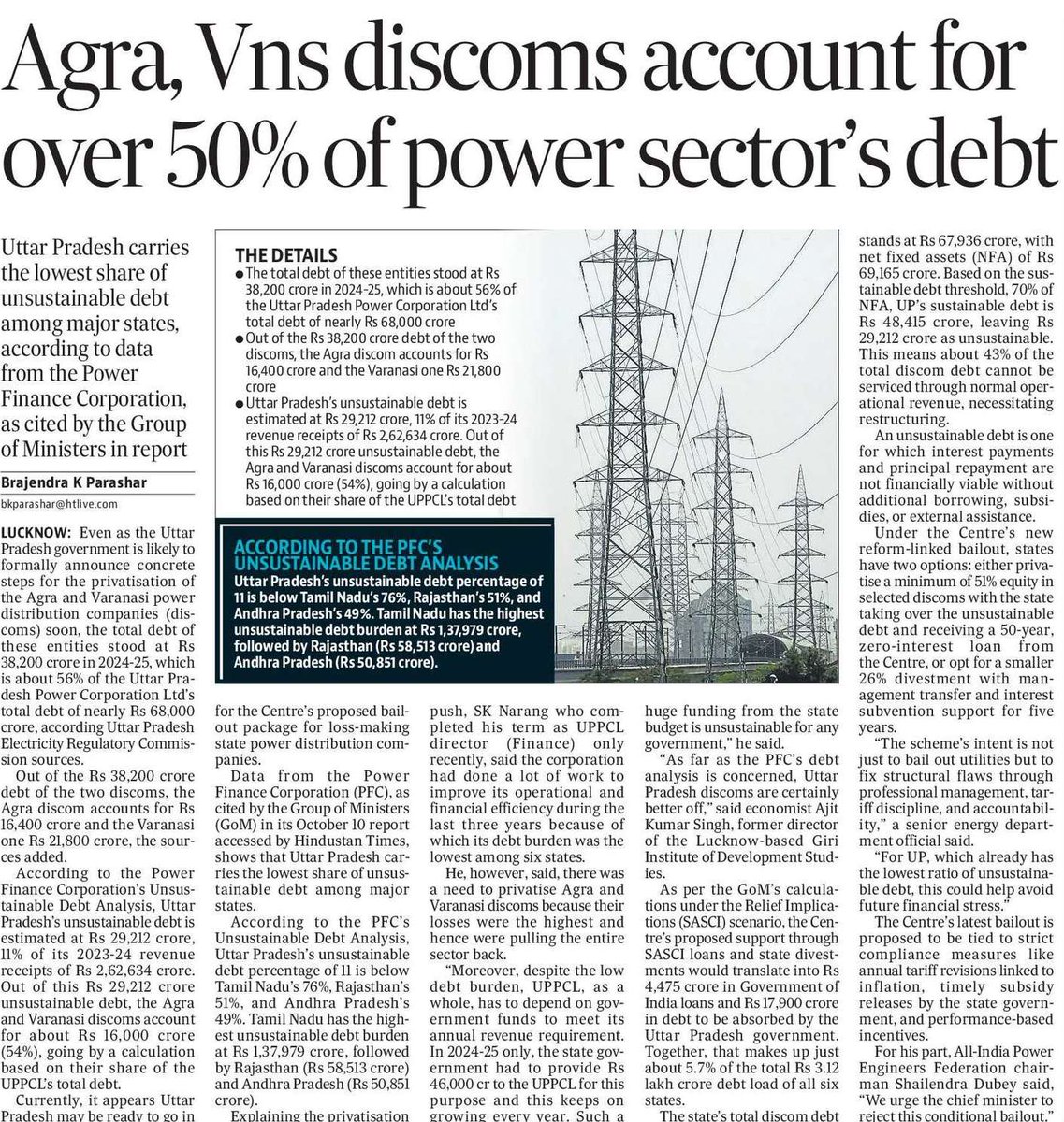 If unsustainable debts are any criteria, UP, among all the six states on the Centre's radar, has the weakest case for privatisation.