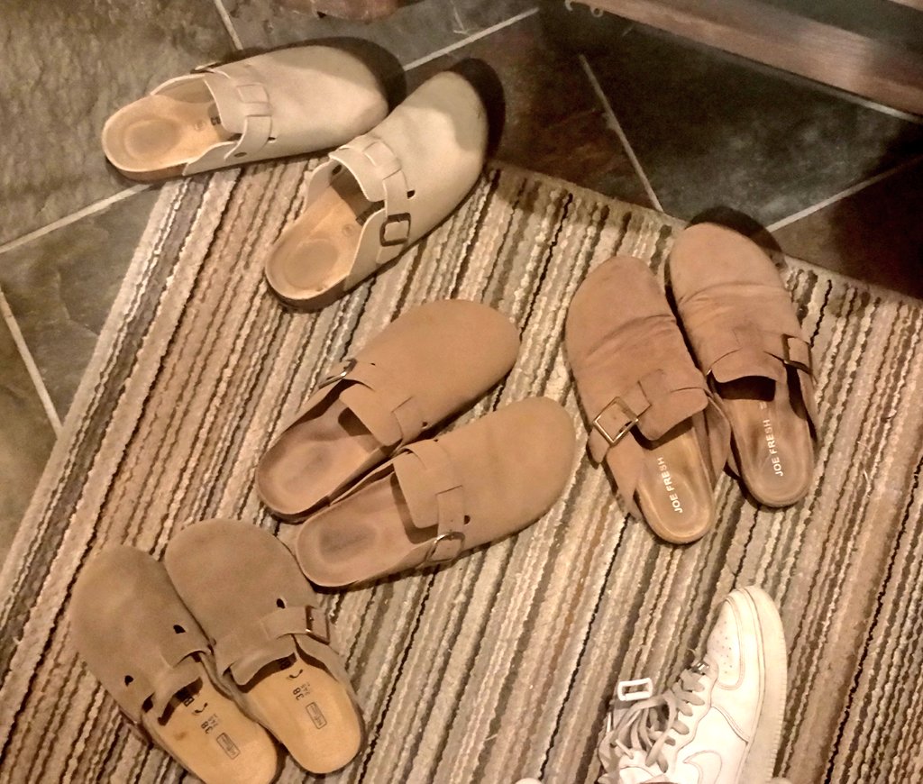 It's white girl November over at my parents house, apparently 😂

Be careful, or you may come home with the wrong shoes!