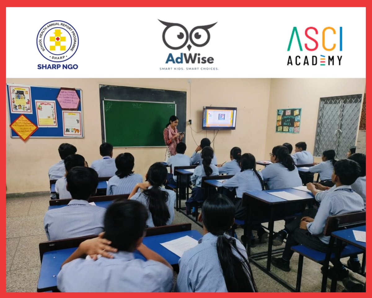 sharpngo's tweet image. An engaging Advertising Literacy Session was conducted at Sai Nath Public School, Delhi under the initiative ASCI Academy.
Students learned how to identify and understand advertisements critically through fun and interactive activities.
#AdLiteracy #SHARPNGO #ASCI #DelhiSchools