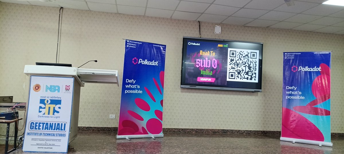 DewaniJhanvi's tweet image. Attended #roadtosub0 meetup Udaipur by @HackTourIND Powered by @DOTmeetups @Polkadot @Polkadotsub0
#PolkadotParty