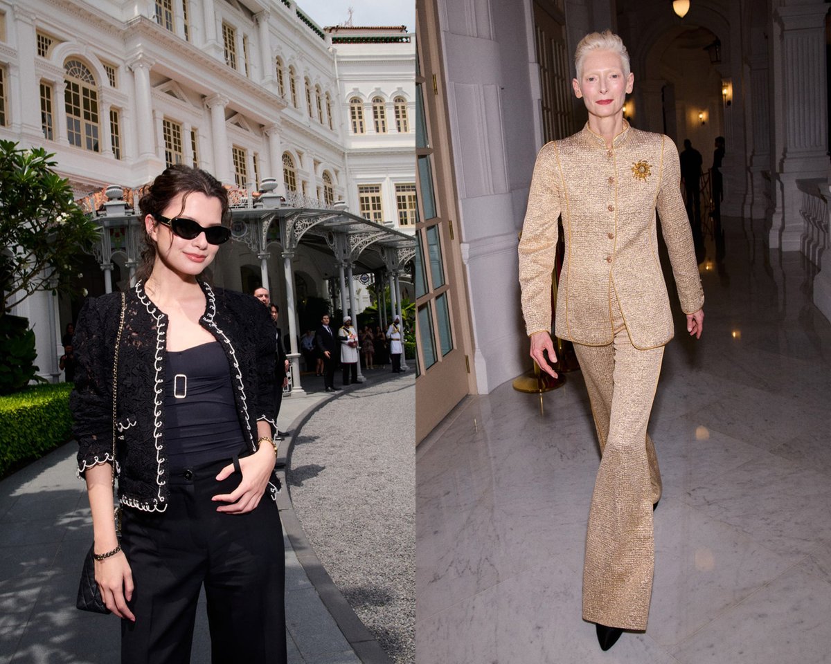 Bagaholicboy's tweet photo. Chanel Cruises In For #CHANELCruise At Raffles Hotel https://t.co/dM5rR5seJg #Beckysangels #BeckyArmstrong #BeckyRebecca https://t.co/nstoLNGQap