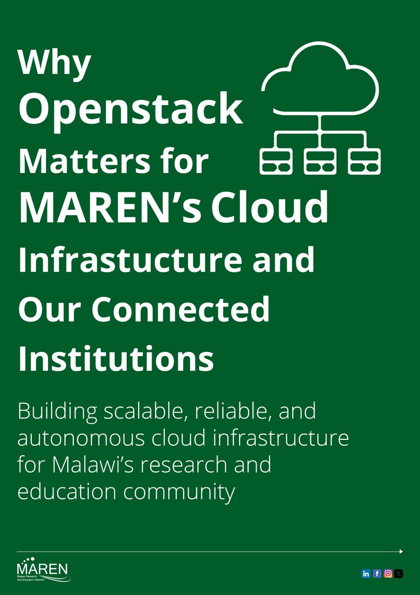 Maren_net's tweet photo. MAREN has upgraded its cloud system — solving past challenges of complex, hard-to-manage setups.

Now the system is faster, more flexible &amp; reliable, powering Malawi’s education &amp; research community. 

#DigitalTransformation #MARENMalawi #Innovation https://t.co/ZViGbSaQaT