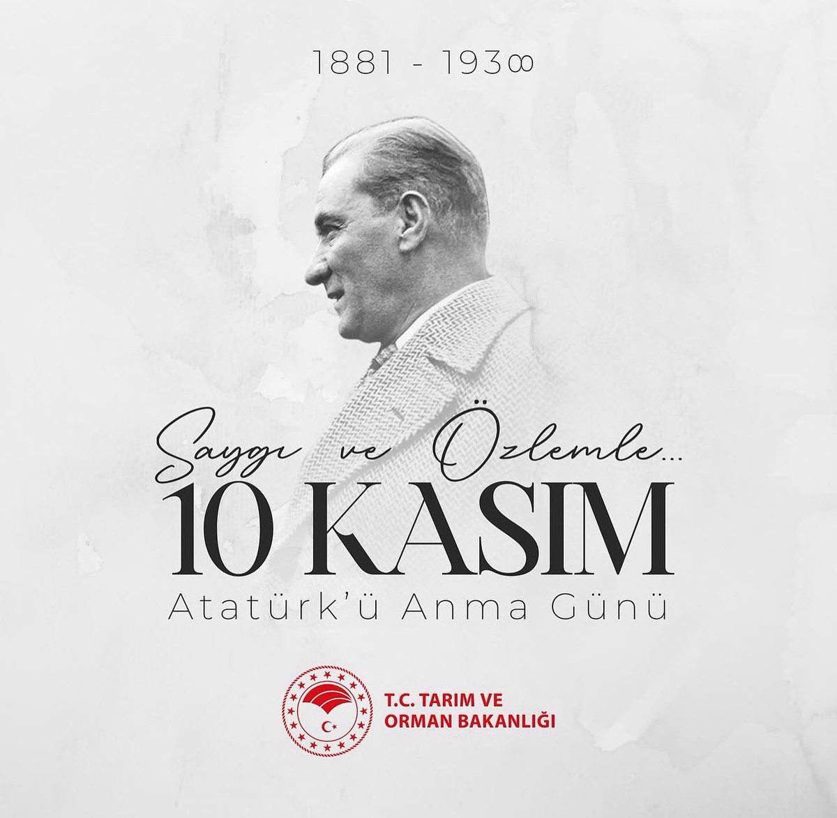 Cumhuriyetimizin kurucusu Gazi Mustafa Kemal Atatürk’ü, vefatının yıl dönümünde rahmet ve minnetle anıyoruz.

O’nun “en büyük eserim” dediği Cumhuriyetimizi ,üretim, kalkınma ve birlik ruhunun ışığında hep birlikte daha ileri taşıyacağız.