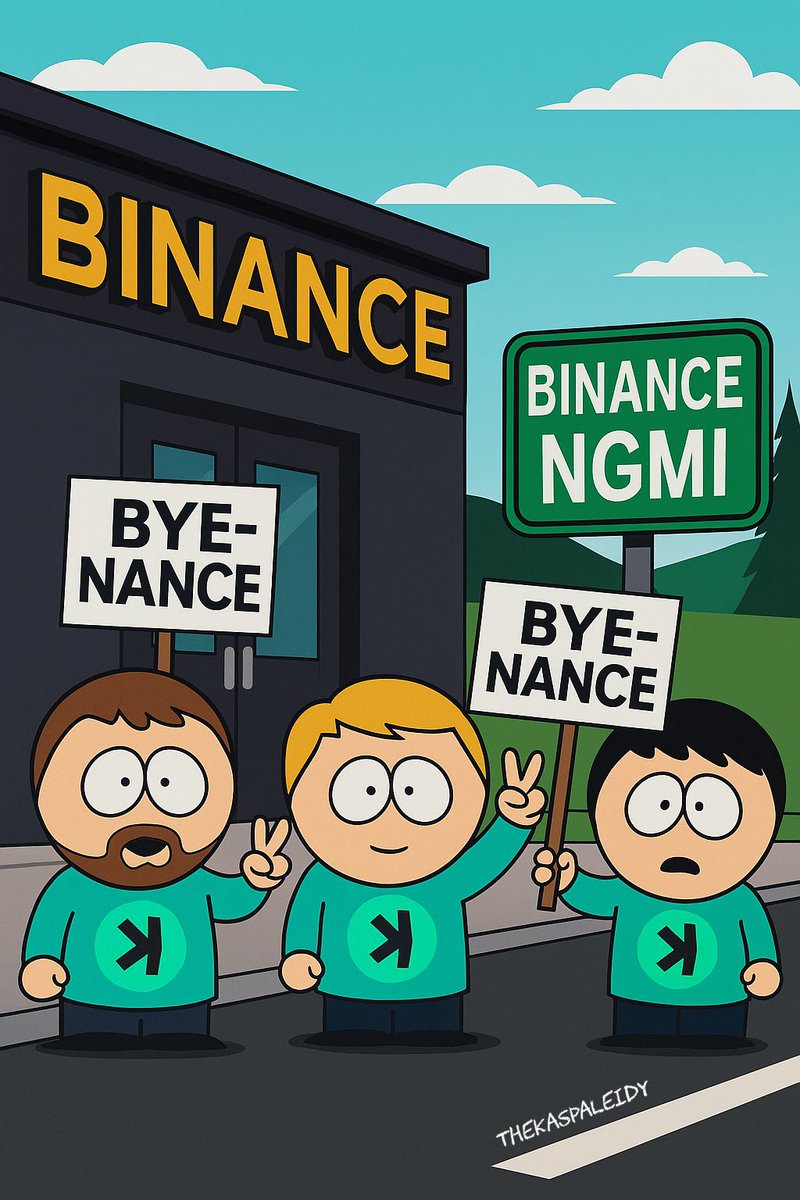 Kaspa Moves Forward. 
Bye-Nance👋
$kas #kaspa #byenance