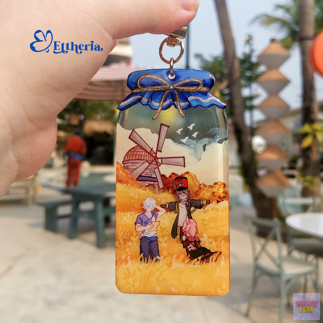 merch_fess's tweet image. *sellmerch. Halo semuanyaa~!! Phainon Cat's Eye keychain-nya sudah ready stock di 🍊-ku yaa! Aedes Elysiae in a jar dan Nameless Insignia juga sudah restock, link 🍊 akan kutaroh dibawah ya~