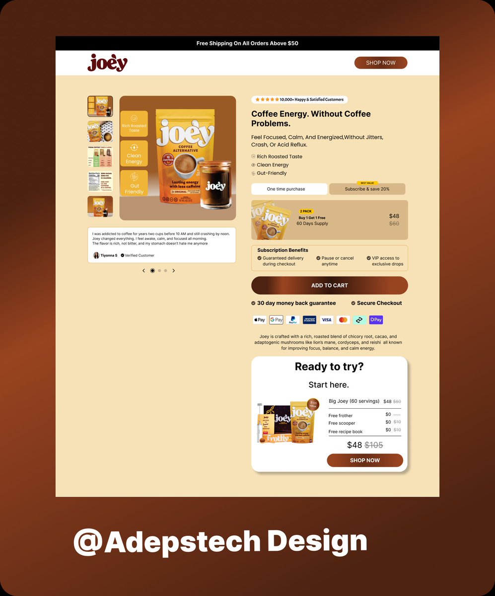AdepsTech's tweet image. Most brands focus on fancy product photos.
But real conversions happen in the Buy Box,  the point where trust turns into action.

I optimize that section for brands who want higher sales without extra traffic.

DM me if you’re ready to scale smarter. 

#EcommerceStrategy #DTC