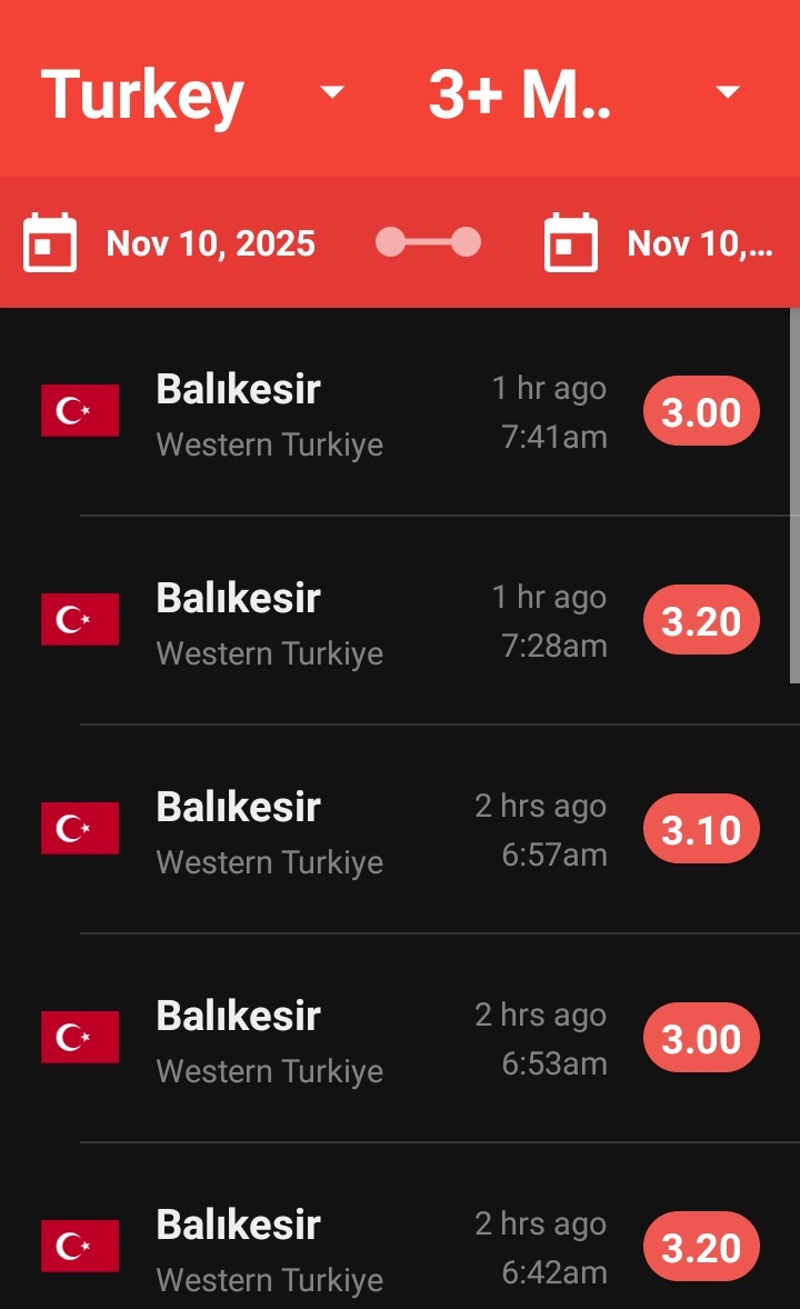 vadedilen's tweet photo. #Deprem kasırgası Başladı!

Depremlere karşı,Önlemlerimizi alıp, Dikkatli olalım!

M4.7
Konum:Balkesir,Sındırgı #deprem
Tarih: Kasım 10,2025
Saat:5.49am.

Konum:Balkesir,Sındırgı #deprem
Tarih: Kasım 10,2025
Saat:1.06am. https://t.co/6y09VDrizM