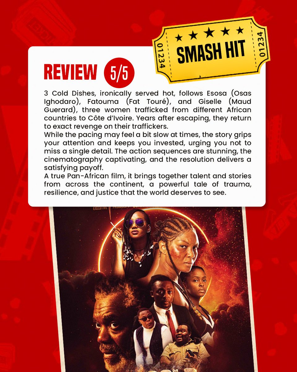 next_binge's tweet image. @OfficialOsas , Wale Ojo, and @rubyakubueze_ serve up pure brilliance in Three Cold Dishes. And it’s a certified smash hit! If you haven’t seen it yet, this is your Next Binge. 🍿🎬 #ThreeColdDishes #NextBinge