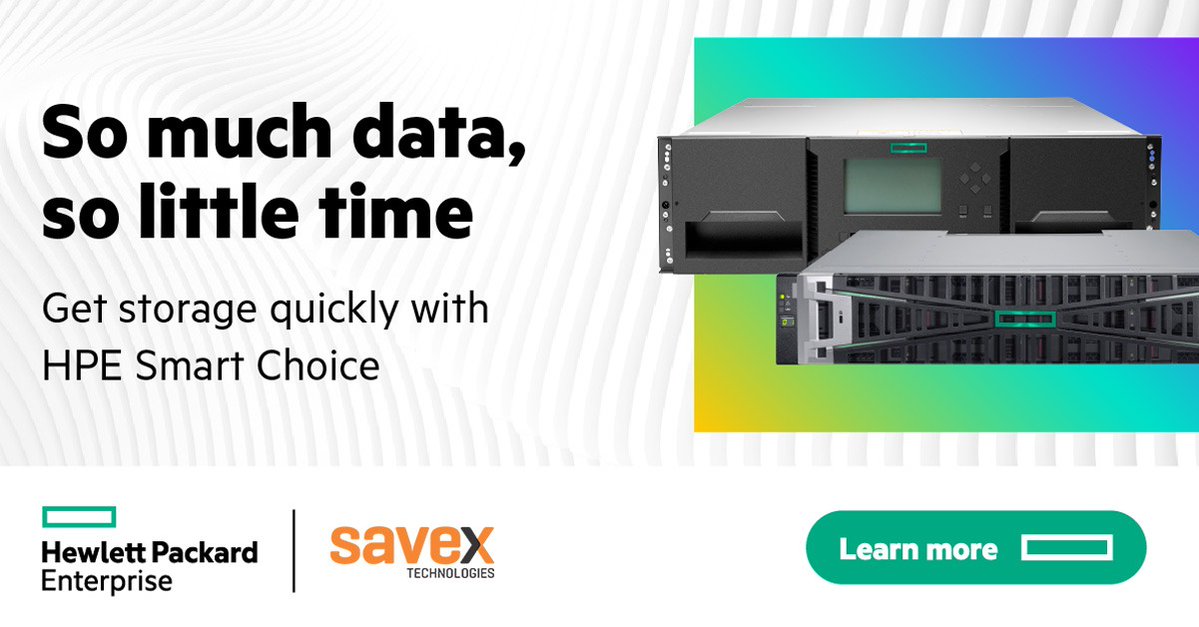 SavexTechnology's tweet image. HPE Smart Choice now makes ordering and shipping storage solutions speedy and quick! Get the IT infrastructure you need, fast. 

Contact for more details: marketing.savex.in/_SavexInquiry/…

#HPESmartChoice #HPEStorage #ITInfrastructure #QuickToShip #DataStorage #SavexTechnologies