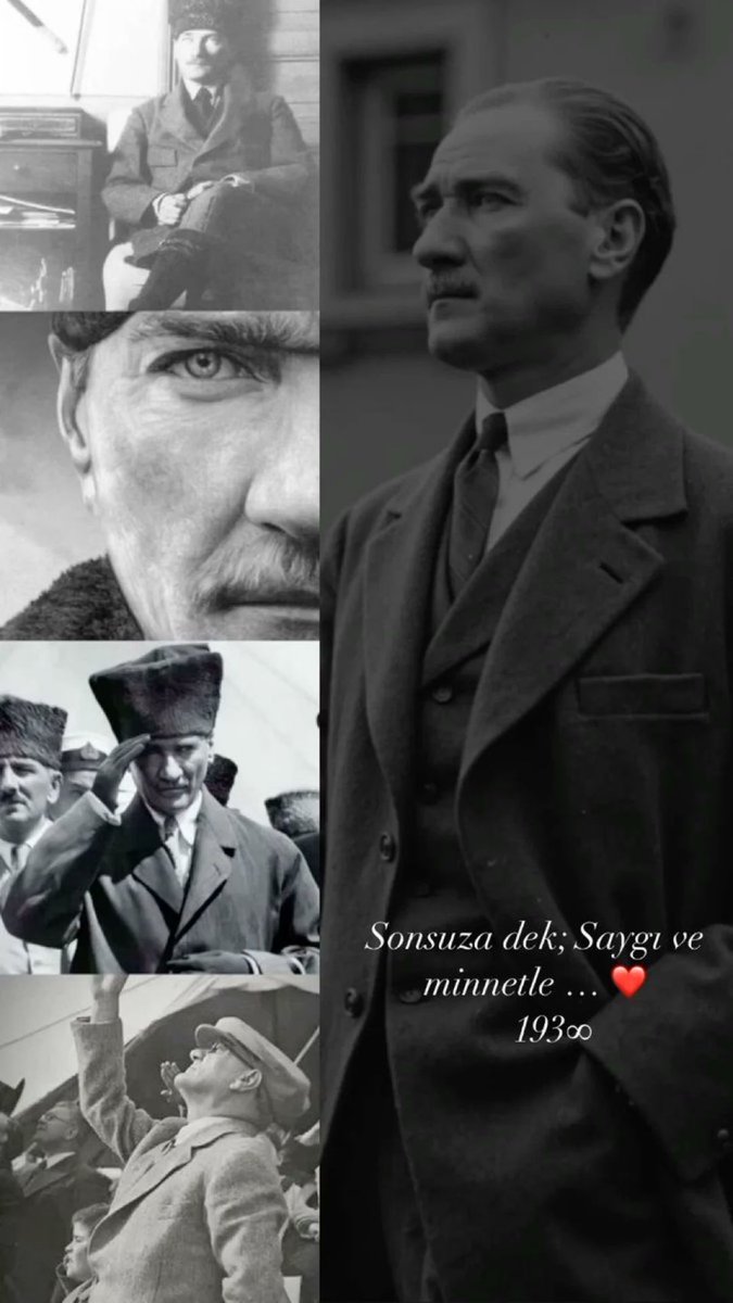 1881 - ∞
Cumhuriyetimizin kurucusu Ulu Önder Mustafa Kemal Atatürk'ü sevgi, saygı ve özlemle anıyorum.

Ruhu şad olsun...
