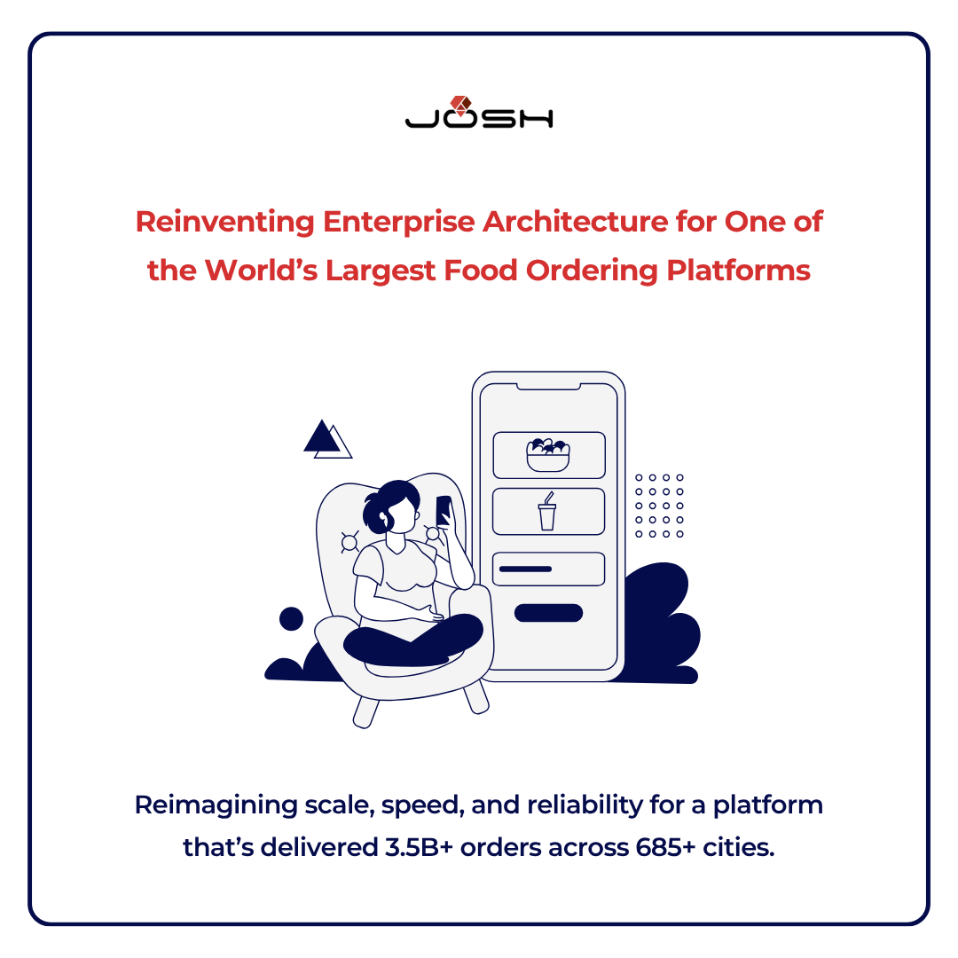 joshsoftware's tweet image. For one of the world’s largest food delivery platforms, scale wasn’t the challenge, speed was.

We reengineered their enterprise architecture to enable faster releases, real-time responsiveness, and smarter automation without compromising performance. From cloud optimization and…
