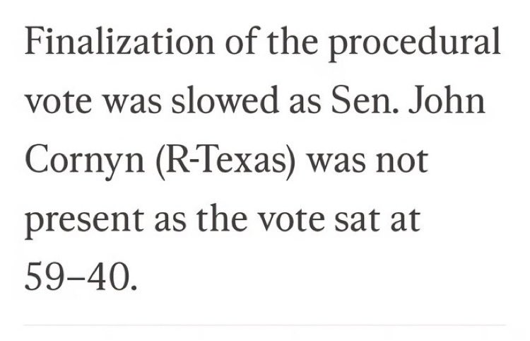 MIA: John Cornyn is all talk &amp; no show. He loves to scold others for missing votes — but when Texans needed him most, he was no where to be found. Missing in action, missing in leadership, missing in courage. Texas deserves better. It’s time to send John home.