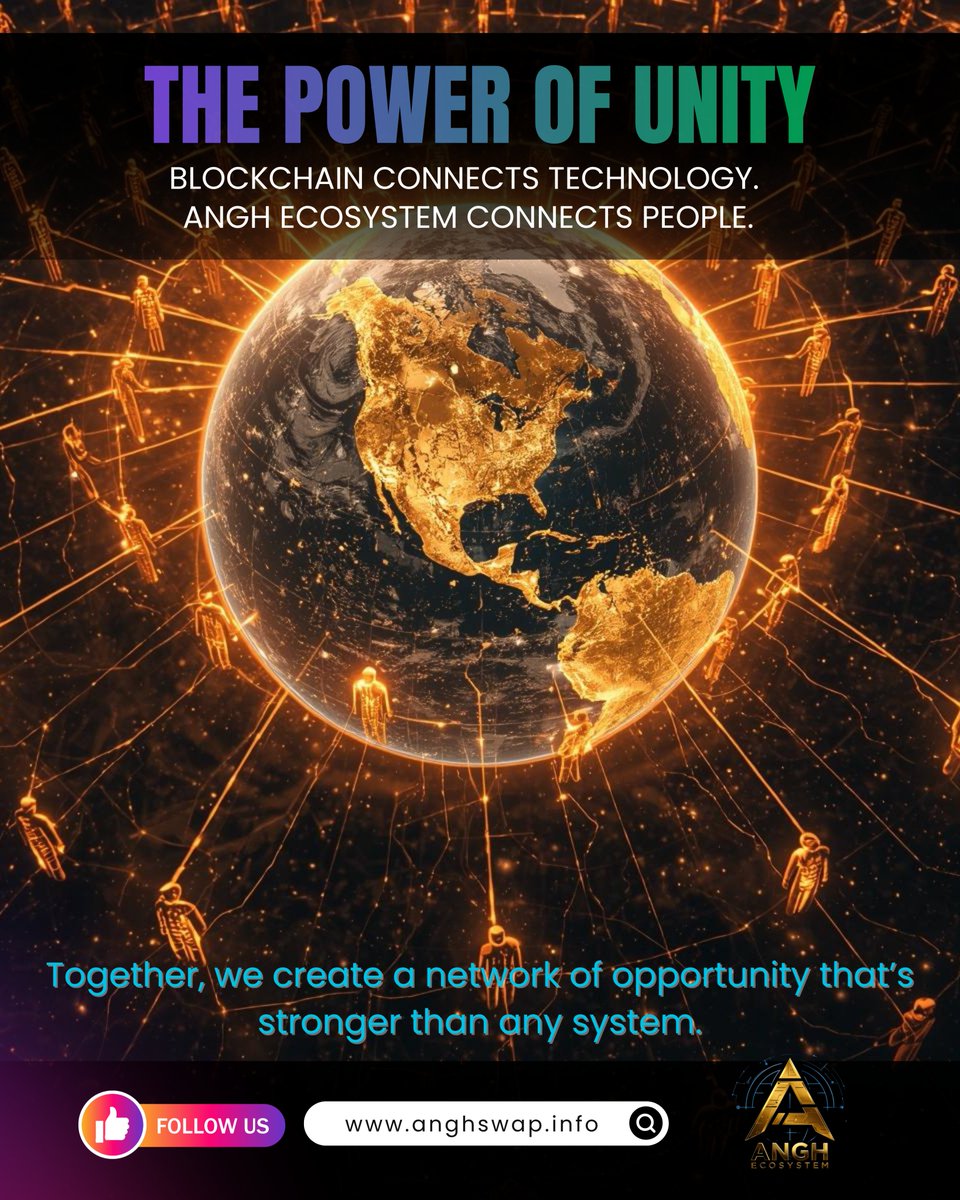 AGlobalhub11203's tweet image. The Power of Unity.

Blockchain connects technology.
ANGH Ecosystem connects people.

Because when innovation meets collaboration,
we don’t just build systems —
we build movements.
🌐 anghswap.info
#ANGHEcosystem #PowerOfUnity #ConnectedWorld #Web3Community
