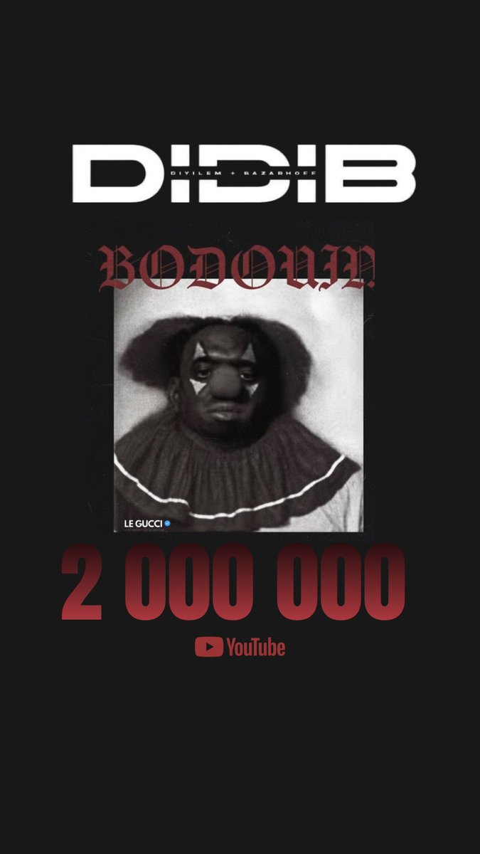 Félicitations les Tchés 💣🚀 Notre Diss Track #BODOUIN a franchi la barre des 2 millions de vues &amp; +100,000 vues en moins de 3jours sur #YouTube !
Il est actuellement 8e dans les tendances YouTube France 🇫🇷.

<a href="/Didibofficial/">BAYO IS COMING 🚀🌍</a>  🎥 BODOUIN : youtu.be/8dOy62Zi_mo