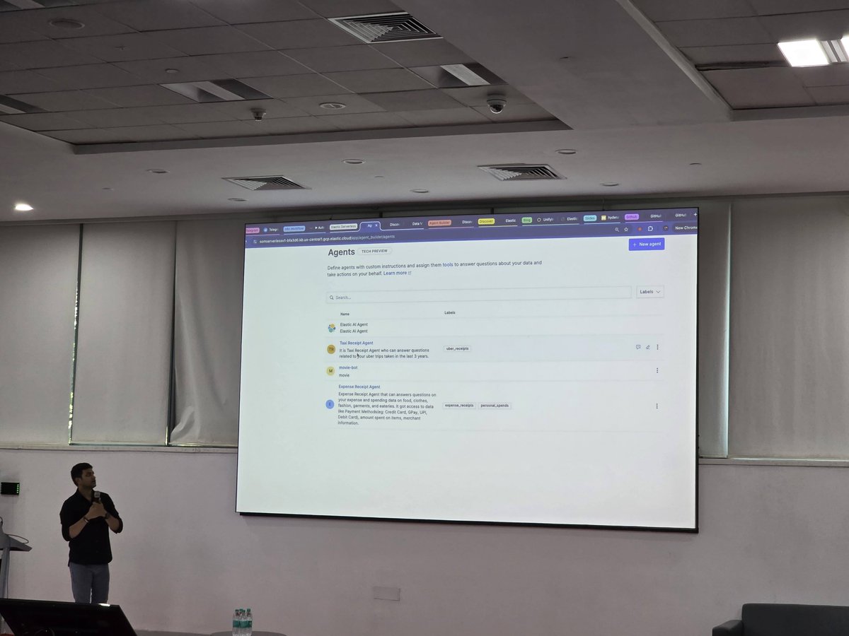 som23x's tweet image. #GenAI in Action, with @elastic  × @confluentinc  × @kong  × @Broadcom  💡

Shared how search is conversational using #Elastic #Agent #Builder &amp;amp; experienced live demos on streaming, APIs &amp;amp; AI pipelines.

Amazing energy, community &amp;amp; ideas 🙌

#Search #ELK #Hyderabad #tech