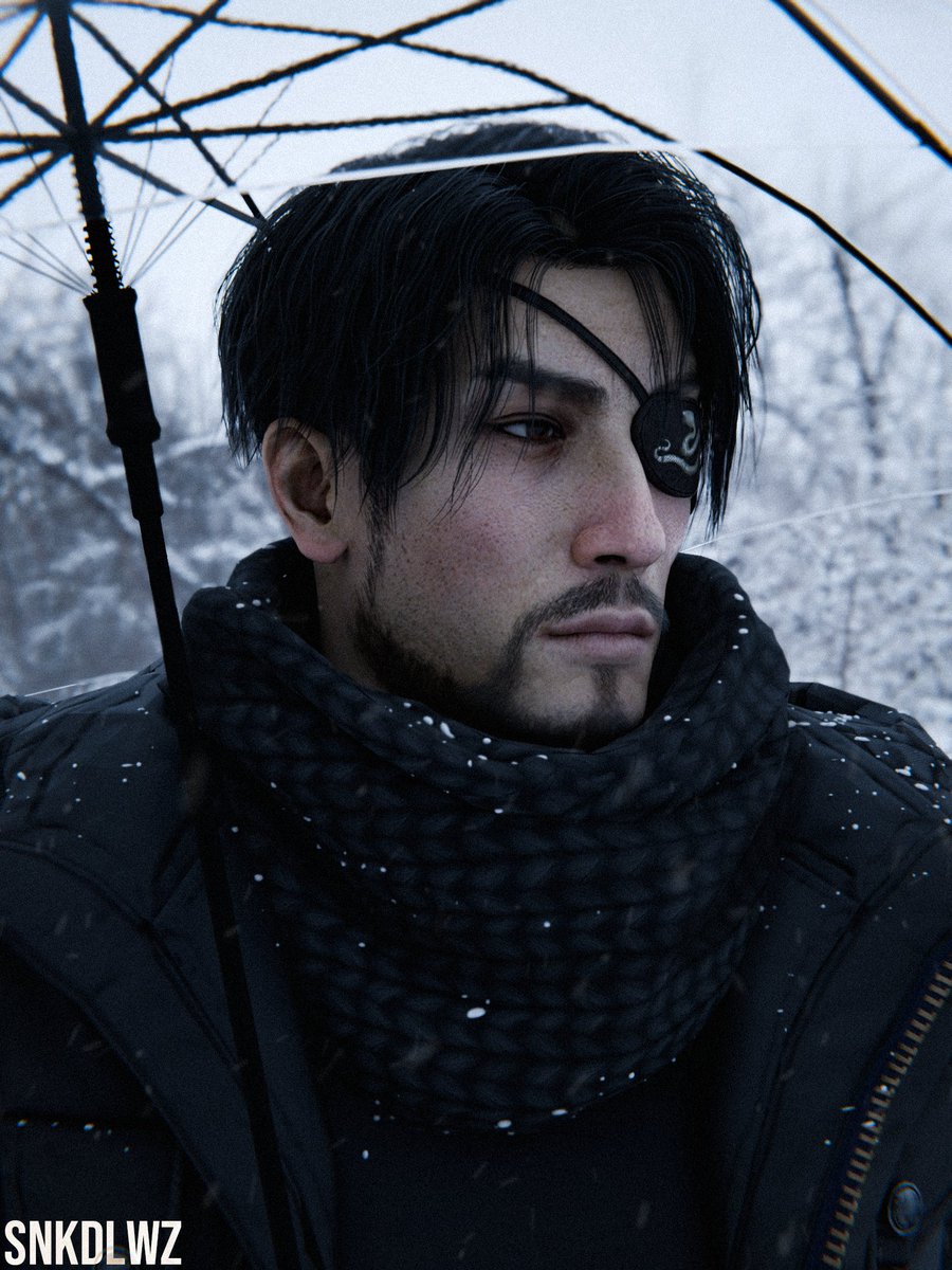 Did the snow thing in Blender, since other people are doing the same.

The snow on the clothes was kicking my ass for some reason though

#龍が如く