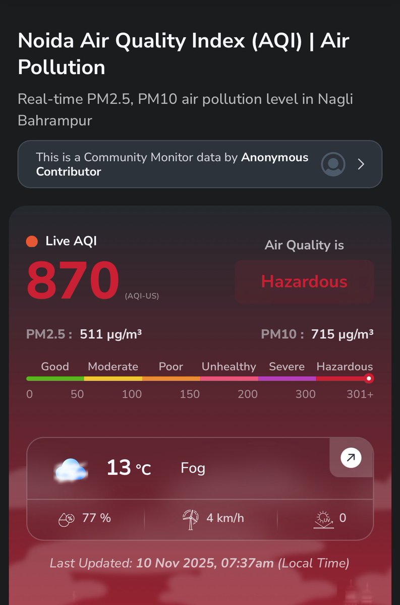 nilesh_rohilla's tweet image. Good Morning, Delhi NCR…
What are we studying and where are we heading?

Every year, the same crisis — and yet no real solution.
Government, institutes, experts — all talk, no tangible results.

It’s not that hard to decode, but no one wants to fix it.

#AirPollution #DelhiNCR…
