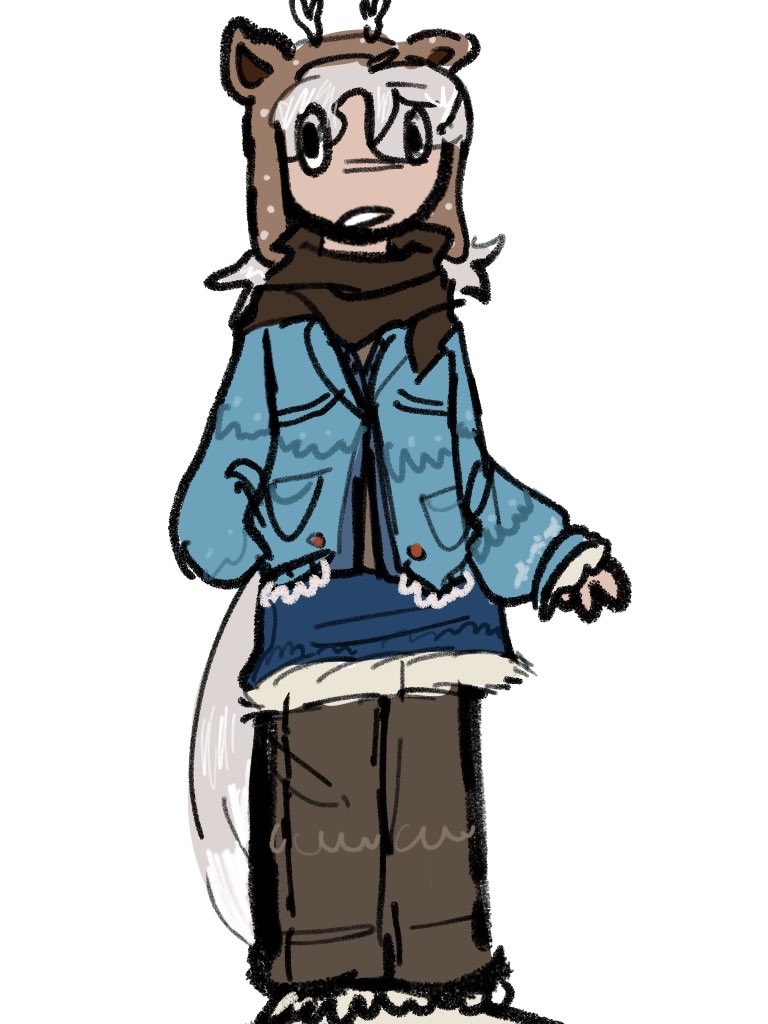 I have no art to share so heres ab oc I made for an RP
They're a arctic fox who wishes they were soft and cute like a deer