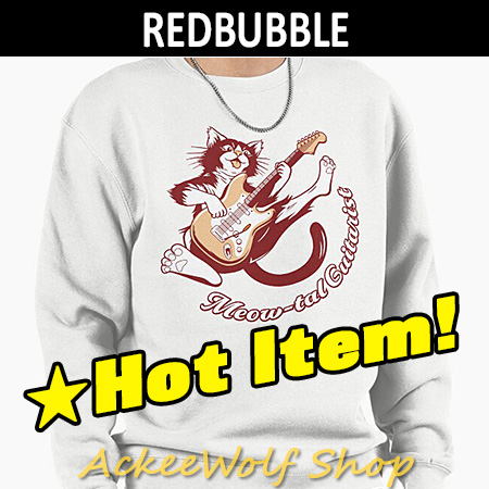 AckeeWolf's tweet photo. 🌈#Redbubble
Now available!
Crank up the volume! 🎸😼 This fearless feline is mid-air and mid-solo. Pure rock energy.
▶️ https://t.co/Tu1J1geMEu
#RockCat #GuitarSolo #JumpingCat #MusicShirt #CatLovers #RedbubbleTees https://t.co/3aKdgTGGqV