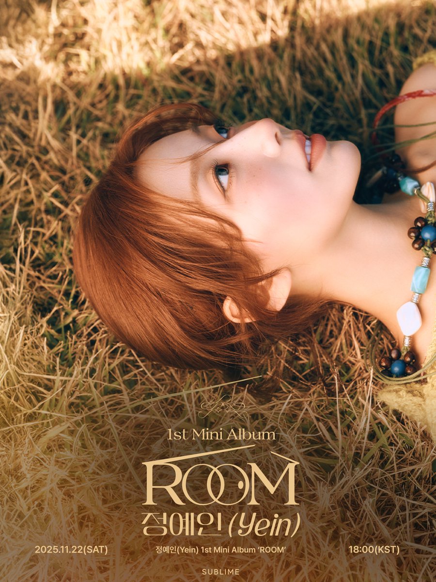 정예인(Yein) 1st Mini Album
‘ROOM’

POSTER

✈️ Release On
2025.11.22 SAT 6PM (KST)

#Yein #룸 #ROOM
#Yein’s_ROOM
#써브라임 #SUBLIME