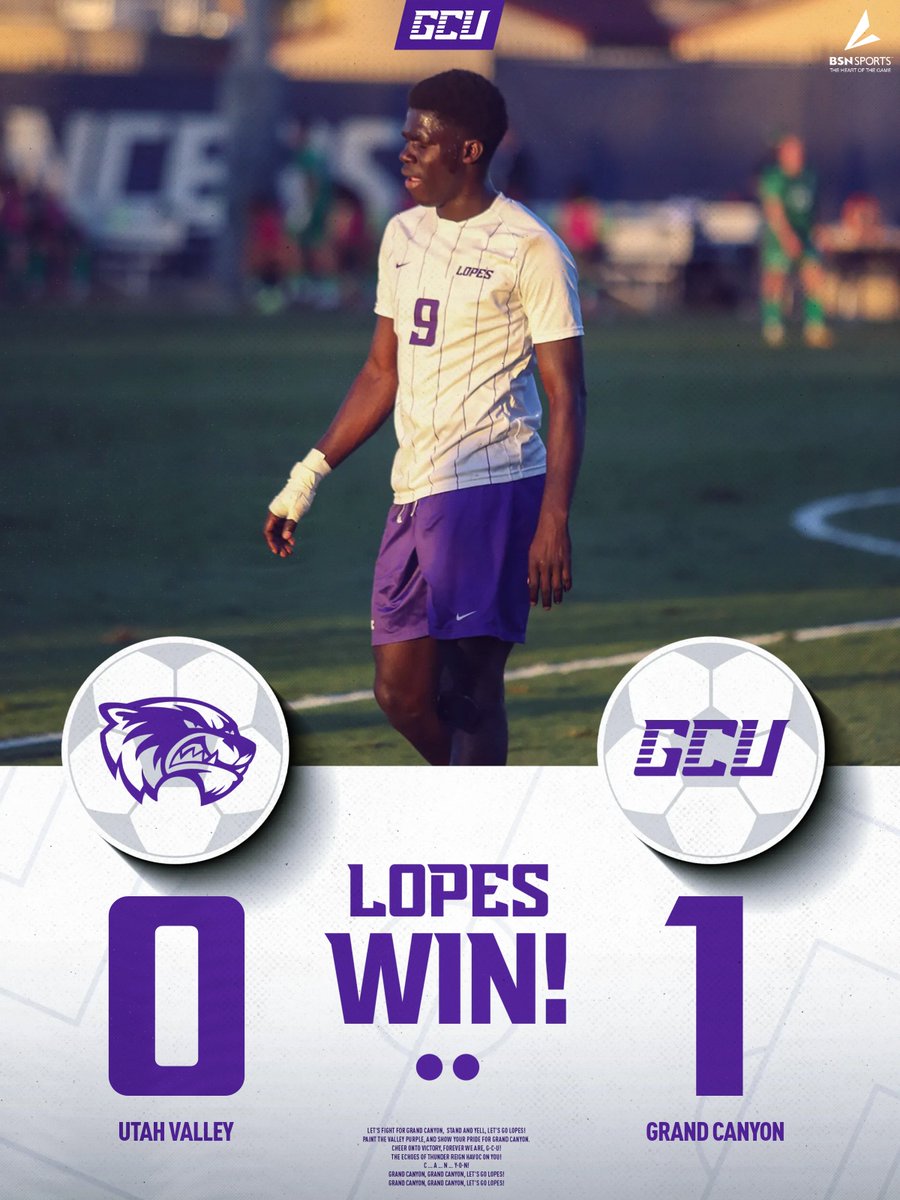 GCU_MSoccer's tweet image. The Lopes ADVANCE!!

GCU defeats Utah Valley, 1-0, and moves on to the @WACsports Tournament semifinals 👏