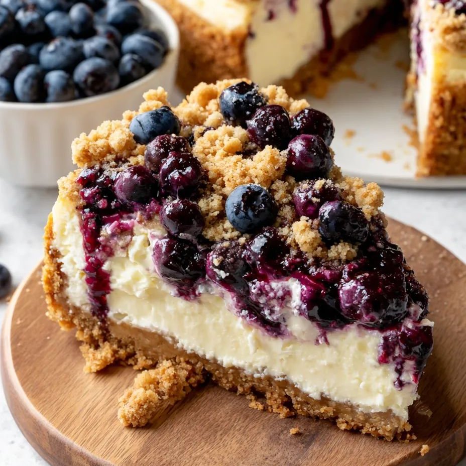 Blueberry Crumble Cheesecake