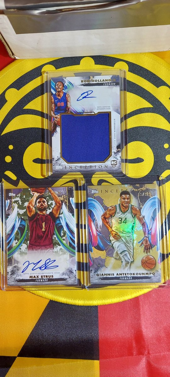 <a href="/cardrestocks/">Flip</a> <a href="/TokeOak/">TokeOak</a> <a href="/juice8ox/">Juice8ox Wrld</a> <a href="/scot8133/">scot813</a> <a href="/BigTexB00/">BigTex</a> <a href="/MisterIUFan/">Mitch Kramer</a> <a href="/SlovasRR/">Stanley</a> <a href="/OzunaEnjoyer/">Ozuna Enjoyer</a> <a href="/truechamp7/">Jason Jackson</a> <a href="/LunchBox_Cards/">LunchBox Cards</a> <a href="/JungleCollector/">Nima G</a> Huge S/O to Flip, &amp; SC! This was so much fun  🎉to rip! Cazy to get to open packs like these! THANK YOU 🙏🏼!
Inception was awesome,I  was nervous opening it! Max Strus camo auto/10🔥, GreekFreak gold/50🔥, + Ron Holland RPA🔥!  Prizm coming through with a  😍 Ms.Brink WNBA logo!