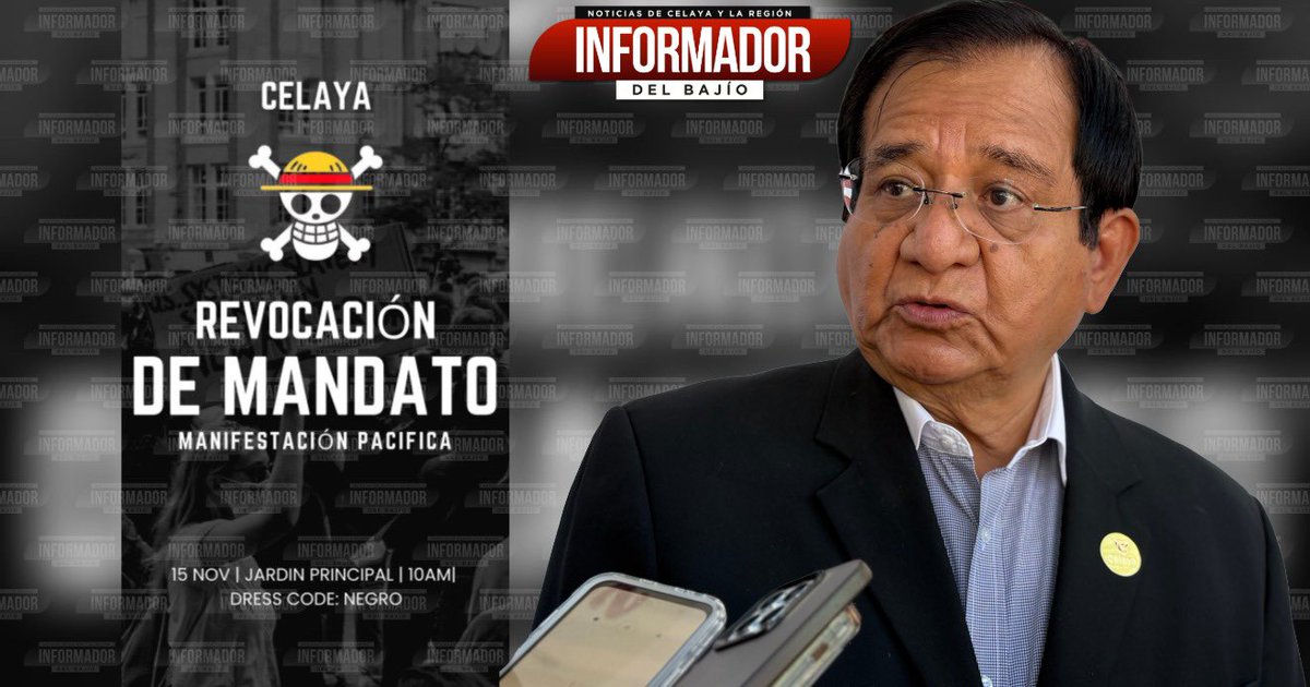 🔴 Alcalde de #Celaya llama “oportunismo político” a marchas del 15N 

👀 Ver más 👉 informadordelbajio.com/alcalde-de-cel…

#InformadorDelBajío