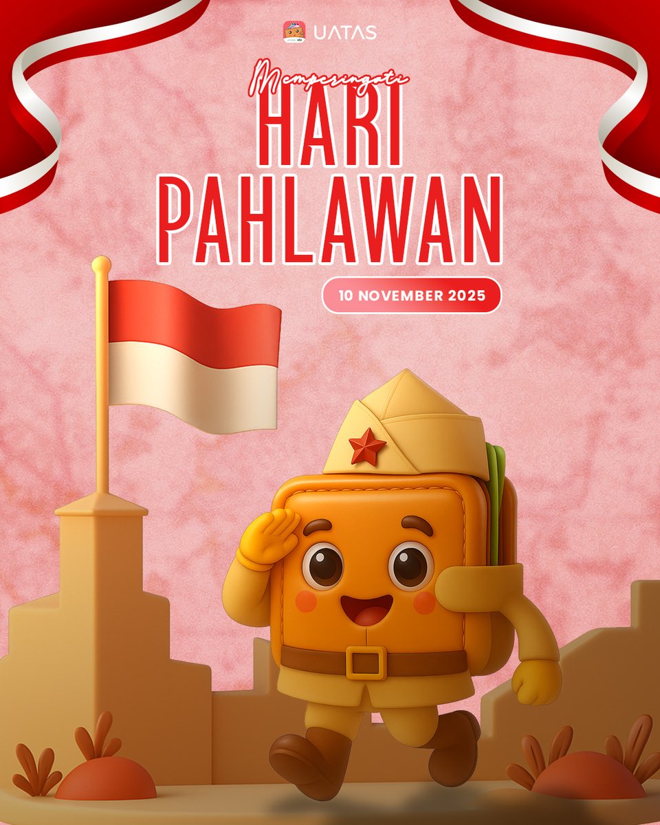 Di setiap langkah kemajuan, ada semangat juang yang tak pernah padam.

Selamat Hari Pahlawan!
Mari terus berkarya, berinovasi, dan membawa semangat perjuangan ke masa depan.