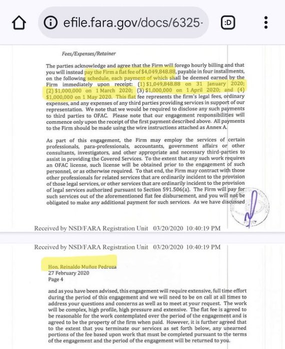 BREAKING: After Tucker Carlson bizarrely defended narco-dictator Nicolás Maduro, it’s been revealed that his guest, Robert Amsterdam, is a registered FARA agent for Venezuela — 

Robert has been paid millions to “mitigate or eliminate sanctions” against the regime.